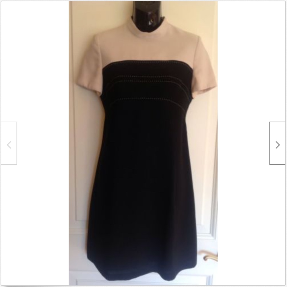 COPY - VTG Liz Claiborne Cream & Black Mod Dress SZ 4
